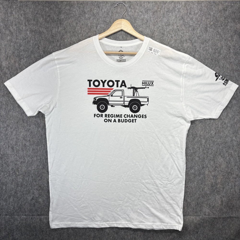 ASMDSS Toyota Hilux Regime Changes on a Budget T-Shirt Men's XL Short Sleeve New